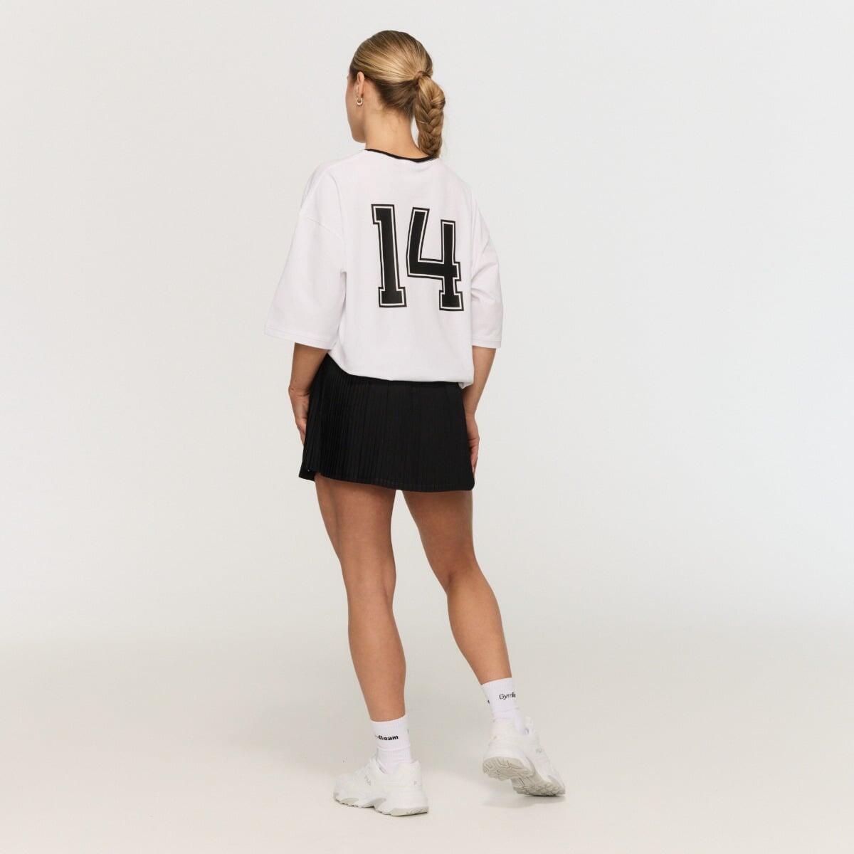 Maglietta donna palestra oversize bianca Varsity 5/6