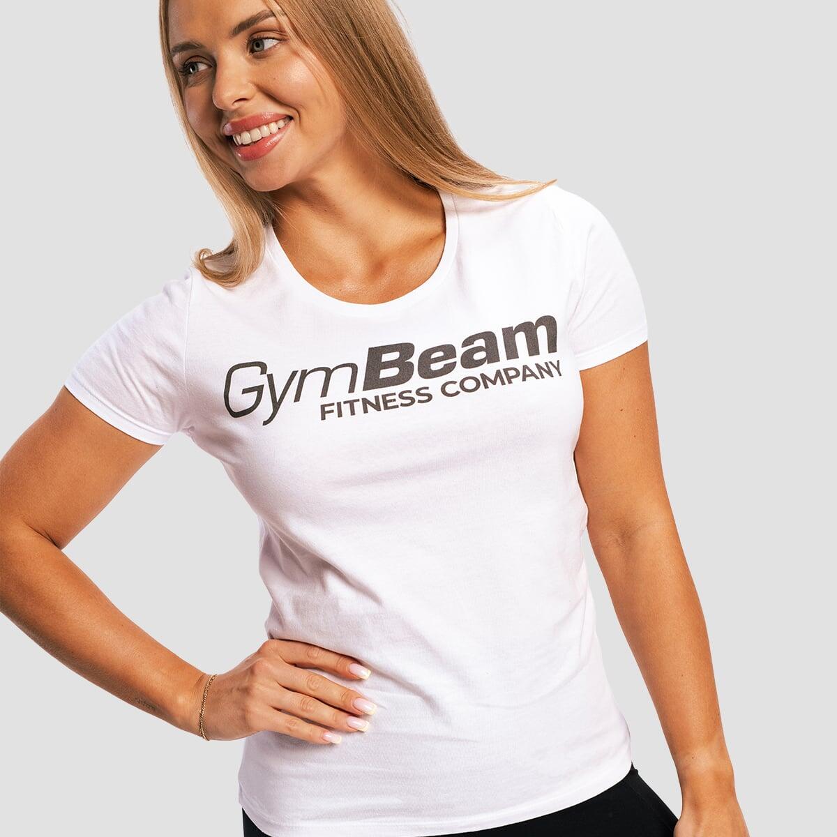 Koszulka damska fitness slim biała 4/7