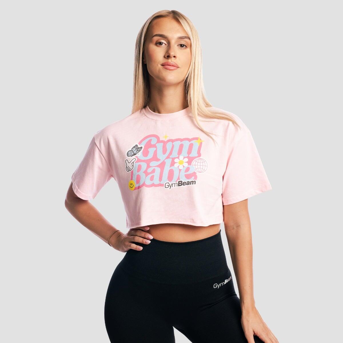 T-shirt donna fitness cropped rosa 4/7