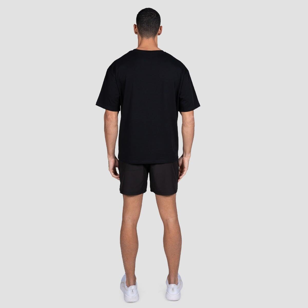 T-shirt uomo palestra oversize nera Earned 5/7