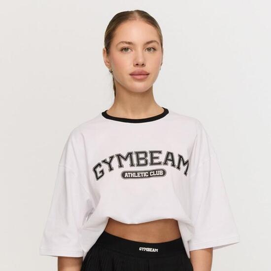 Koszulka damska fitness oversize Varsity