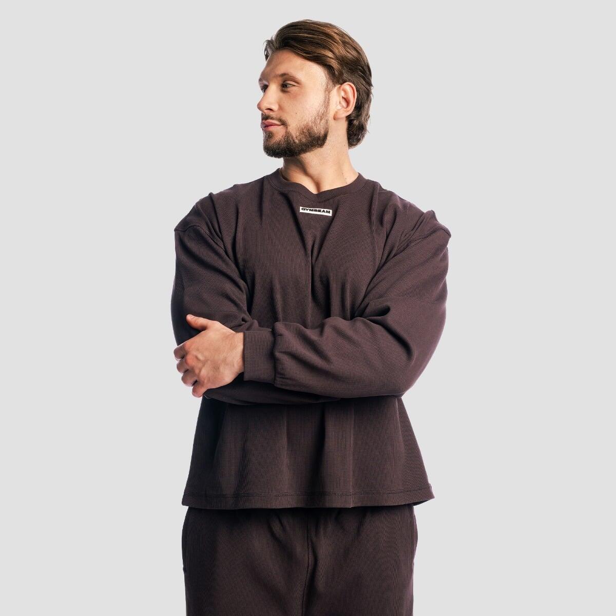 Felpa uomo oversize marrone Aura 3/7