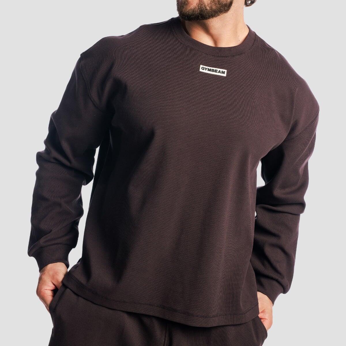Felpa uomo oversize marrone Aura 2/7