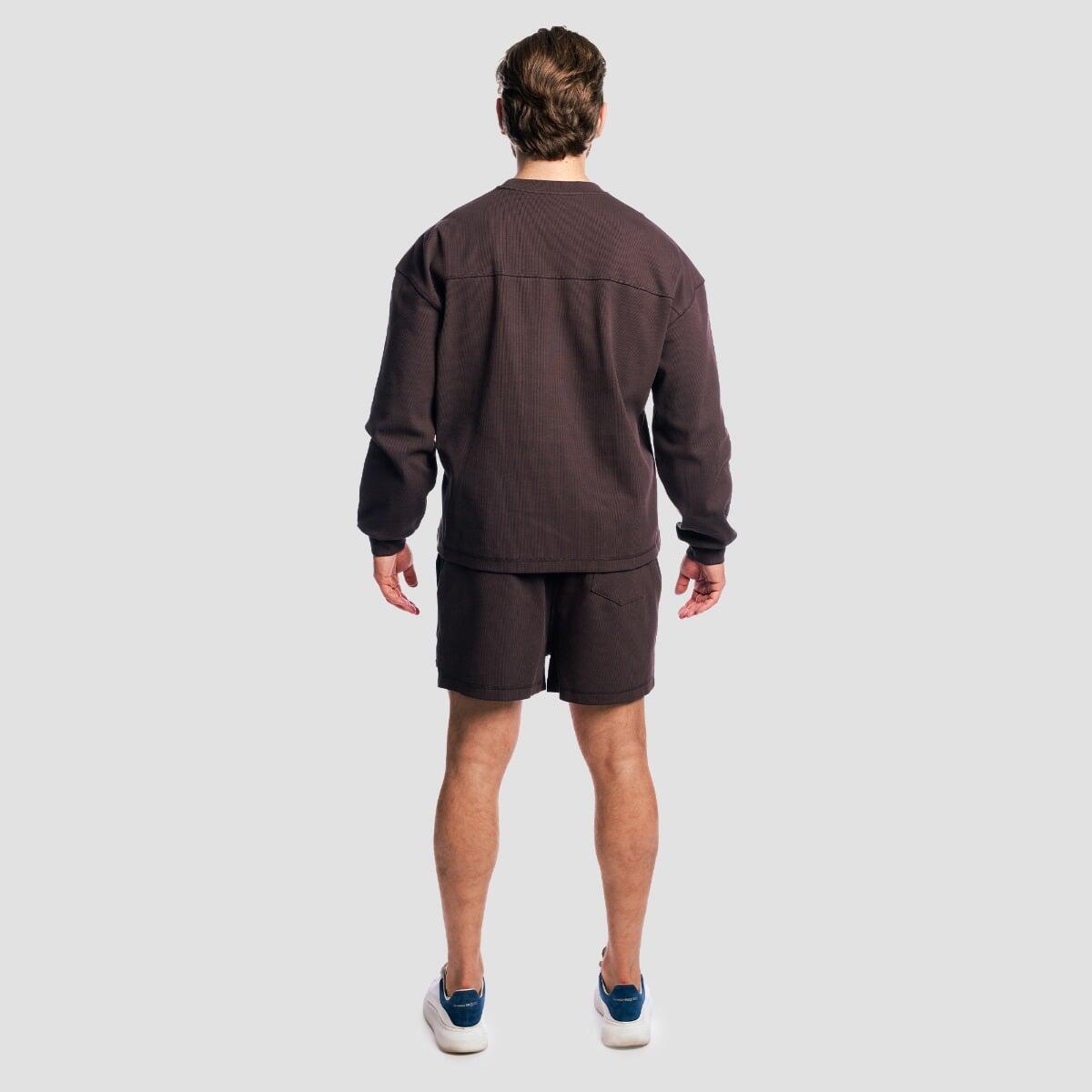 Felpa uomo oversize marrone Aura 5/7