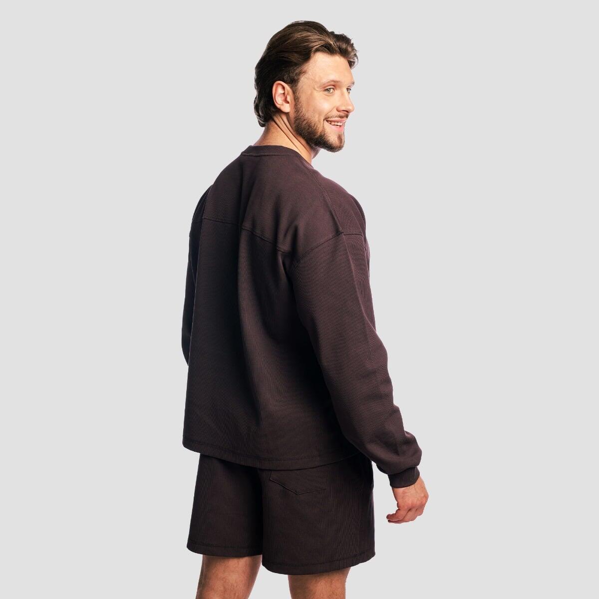 Felpa uomo oversize marrone Aura 4/7