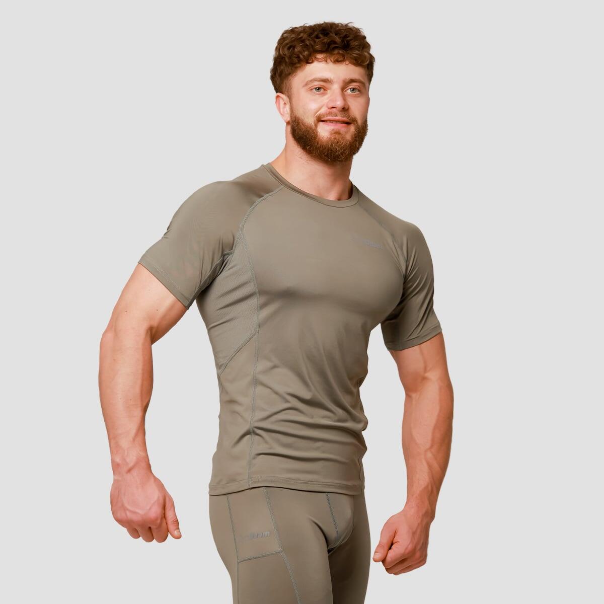 T-shirt uomo running slim traspirante verde Pulse 3/7