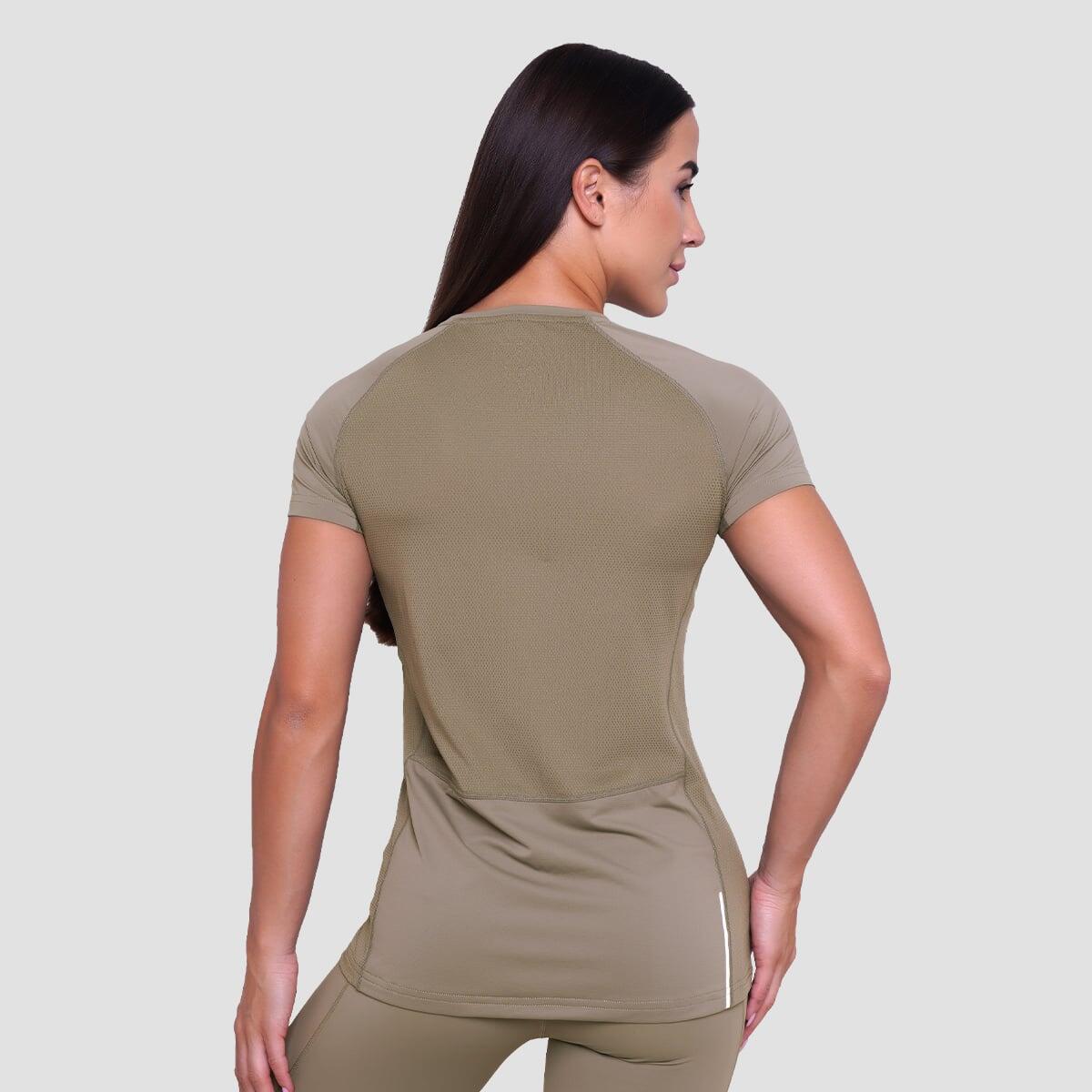 T-shirt donna running traspirante verde Pulse 3/7
