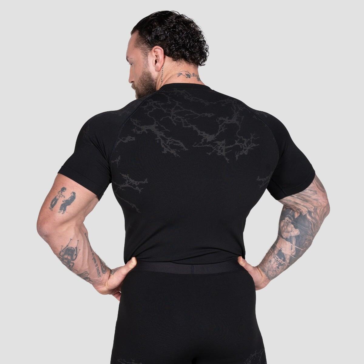 T-shirt uomo palestra slim nera Static 3/7