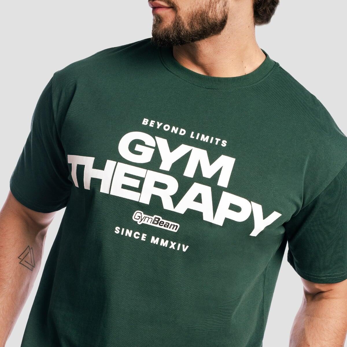 T-shirt uomo palestra oversize verde 2/7