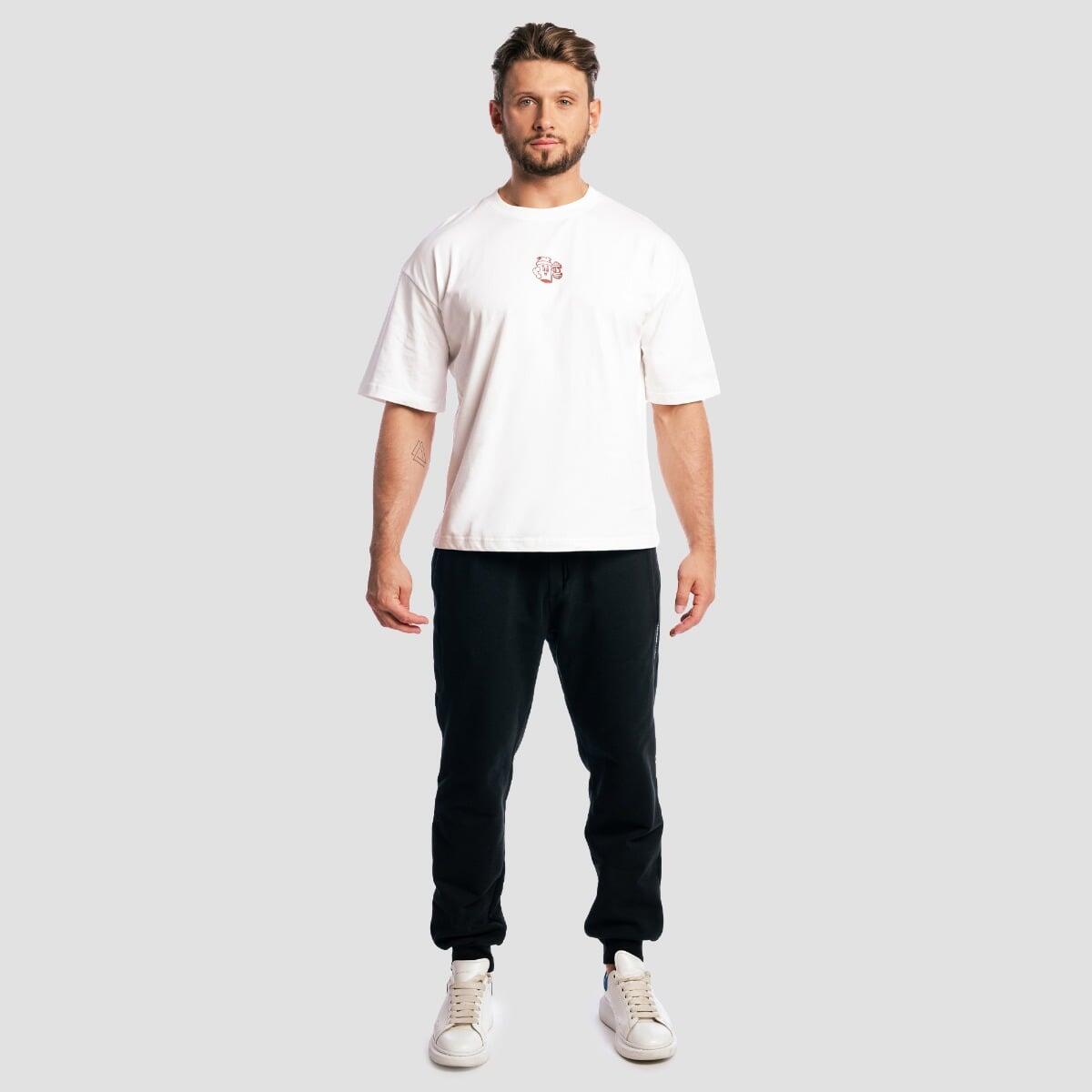 T-shirt uomo palestra oversize bianca 4/7