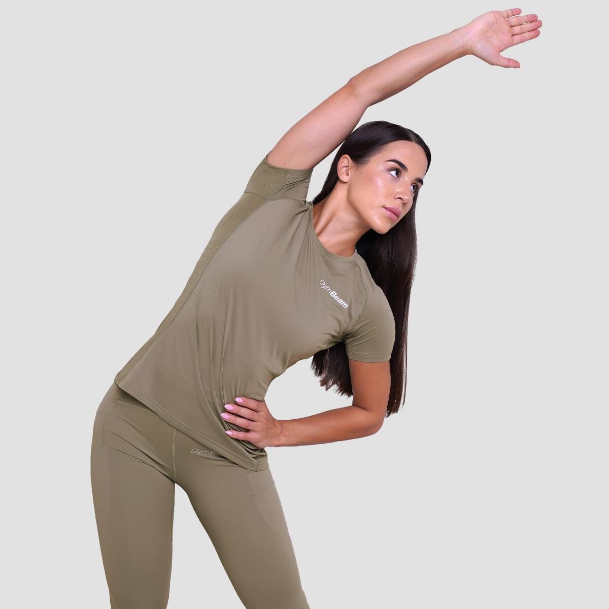 T-shirt donna running traspirante verde Pulse 5/7
