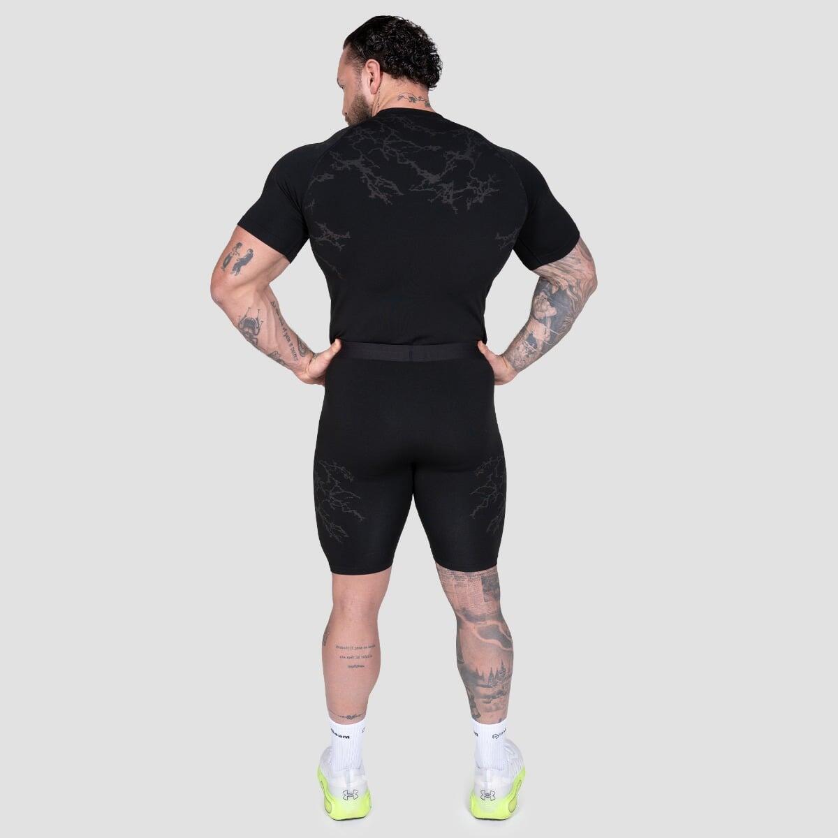 T-shirt uomo palestra slim nera Static 5/7
