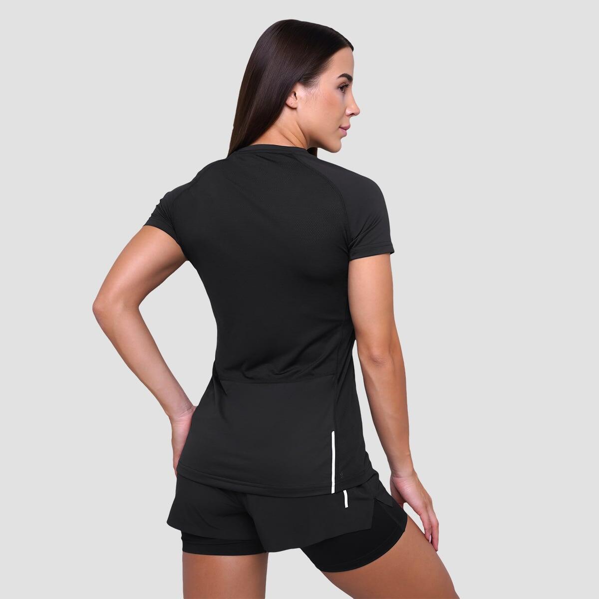 T-shirt donna running traspirante nera Pulse 3/7