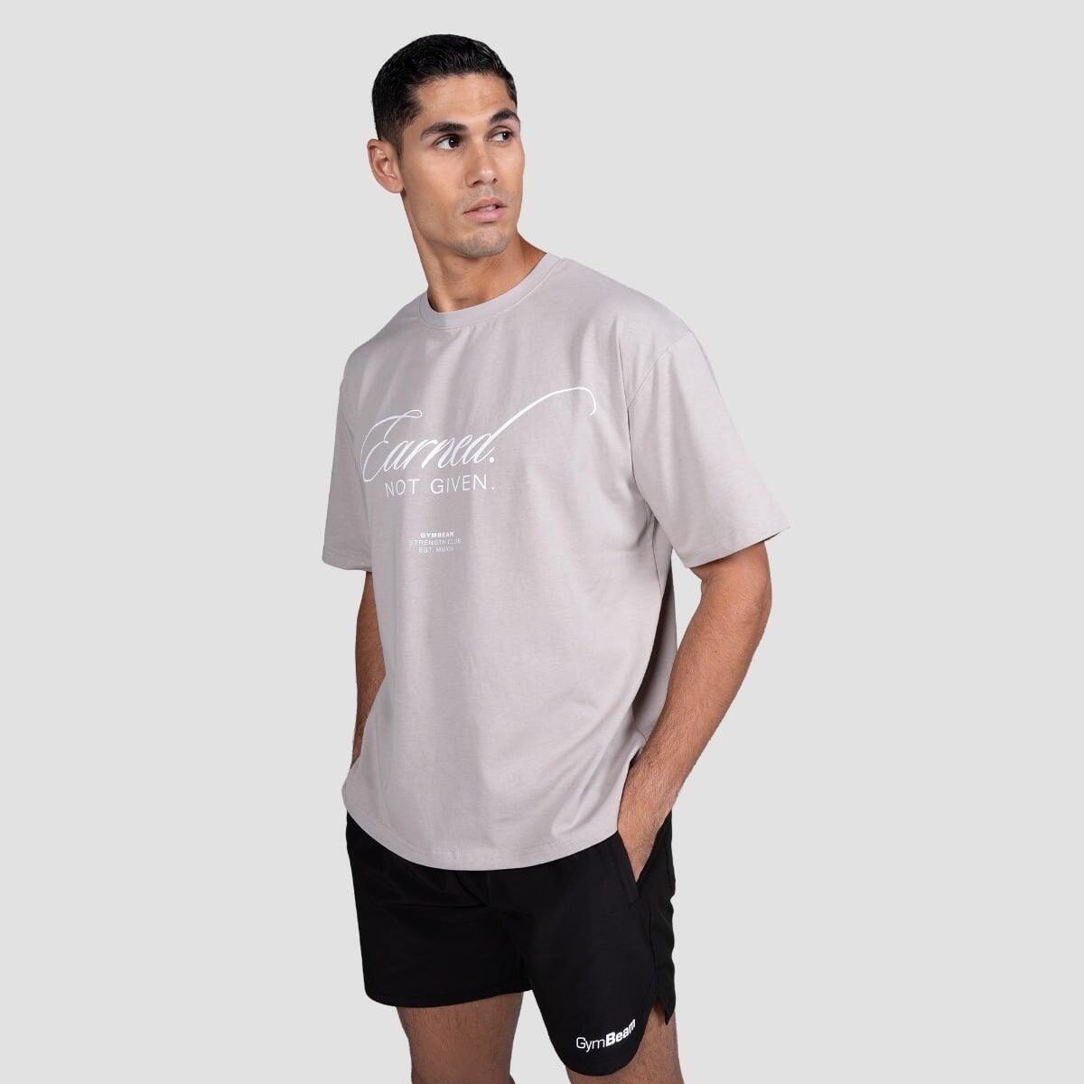 T-shirt uomo palestra oversize grigia Earned 3/7