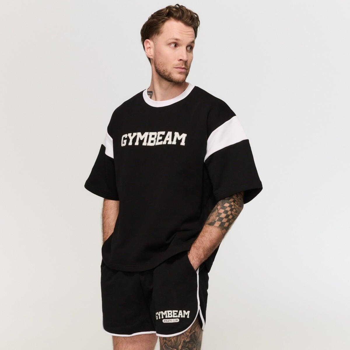 T-shirt uomo oversize nera Varsity 2/7