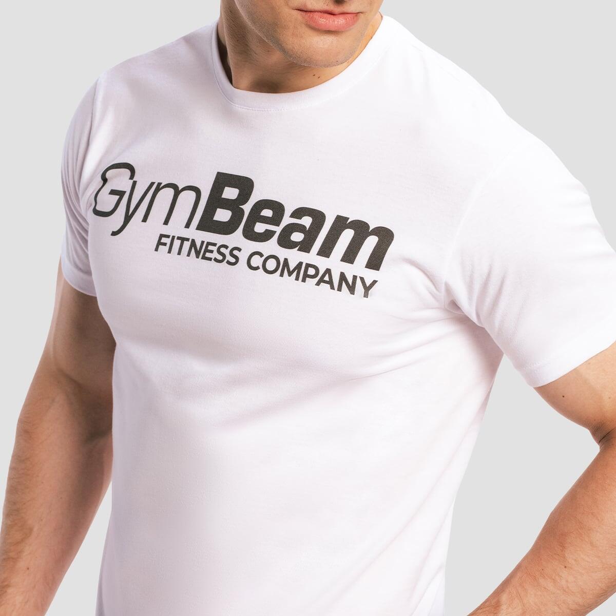 T-shirt uomo fitness traspirante bianca 2/7