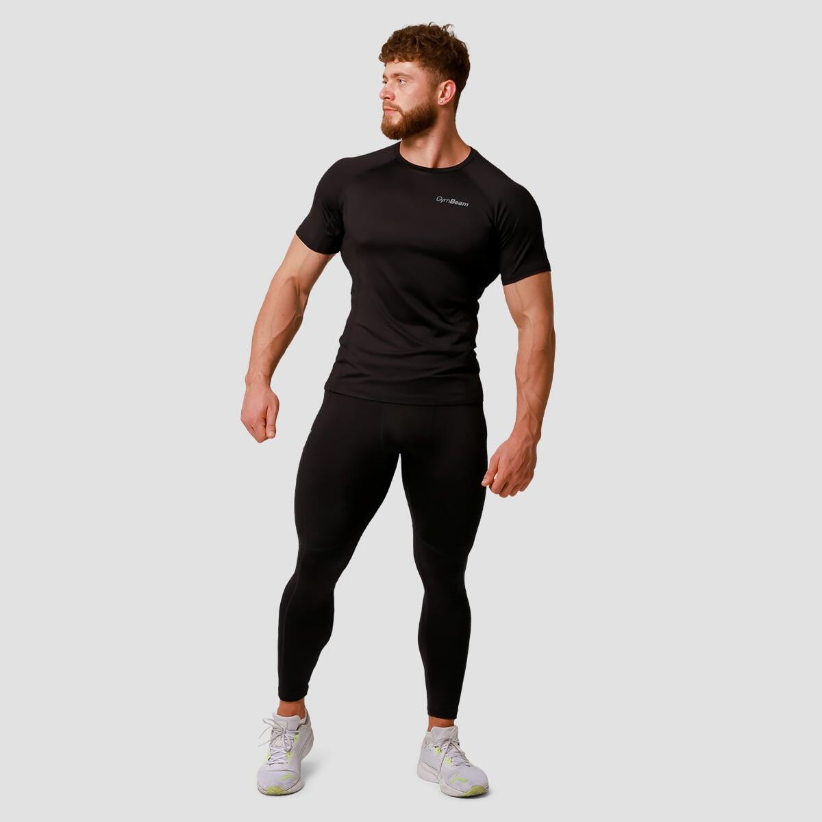 T-shirt uomo running slim traspirante nera Pulse 5/7