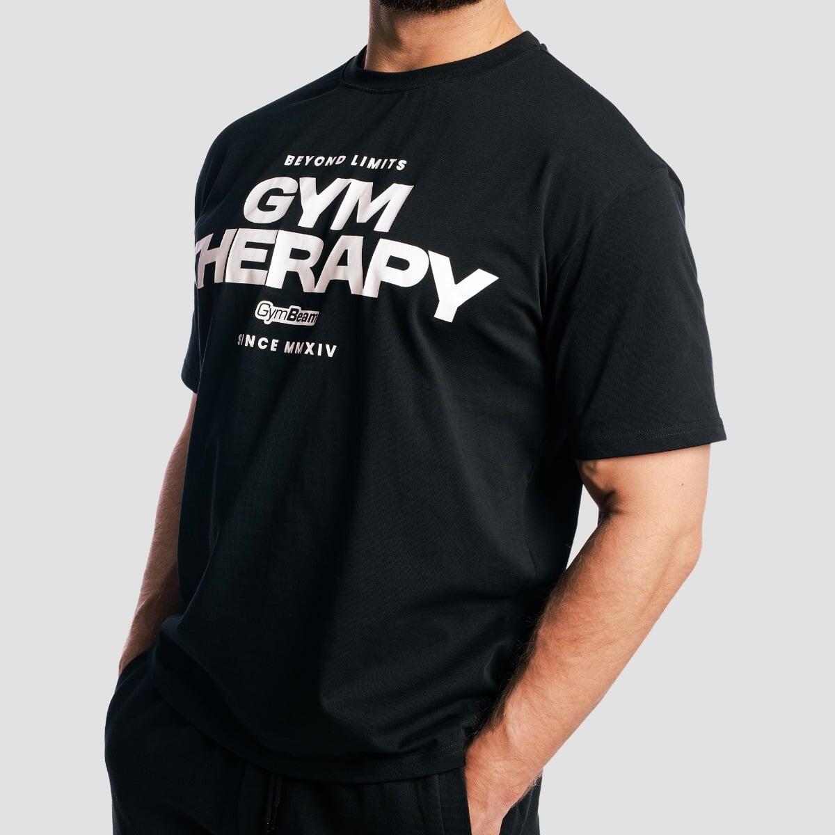 T-shirt uomo palestra oversize nera 2/7