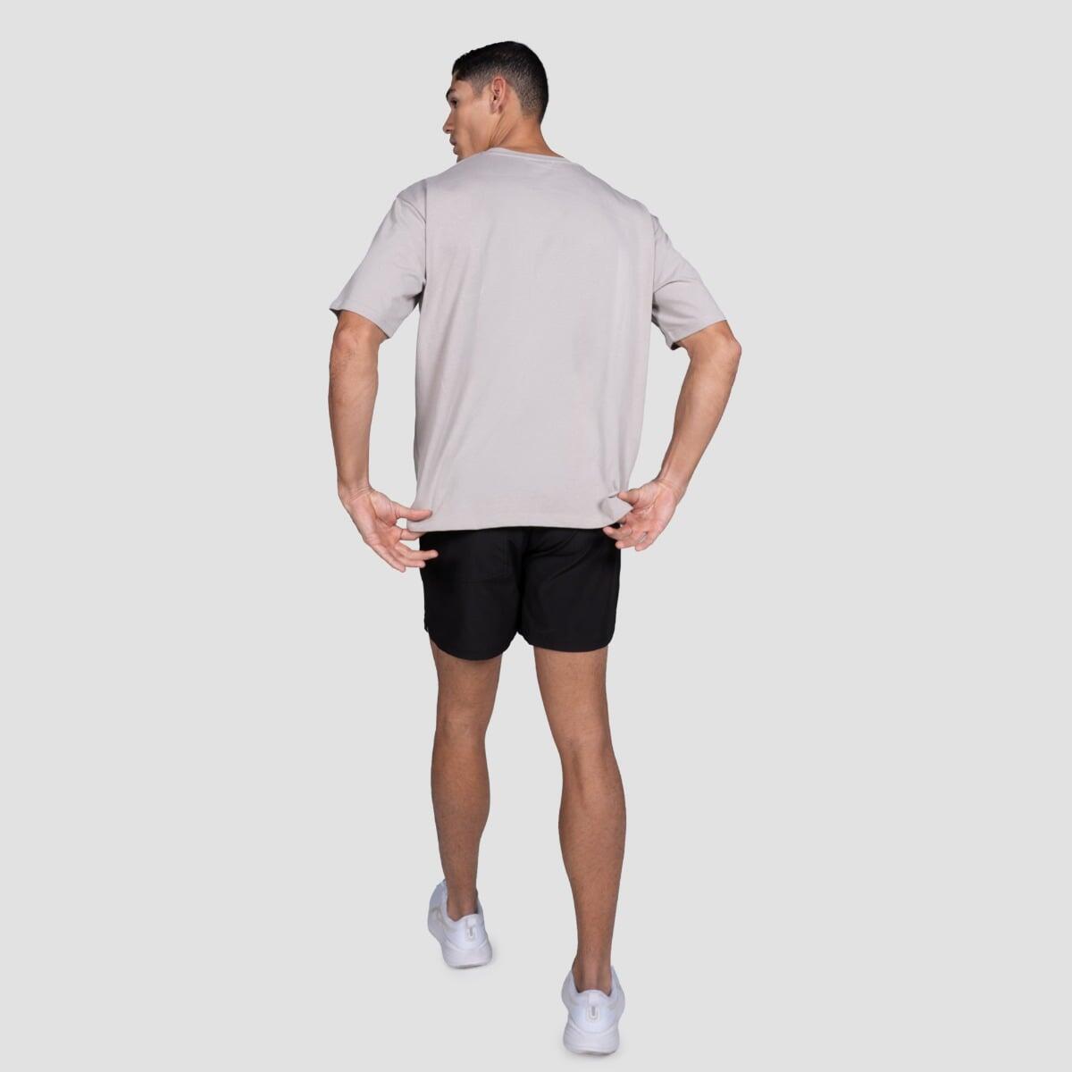 T-shirt uomo palestra oversize grigia Earned 5/7