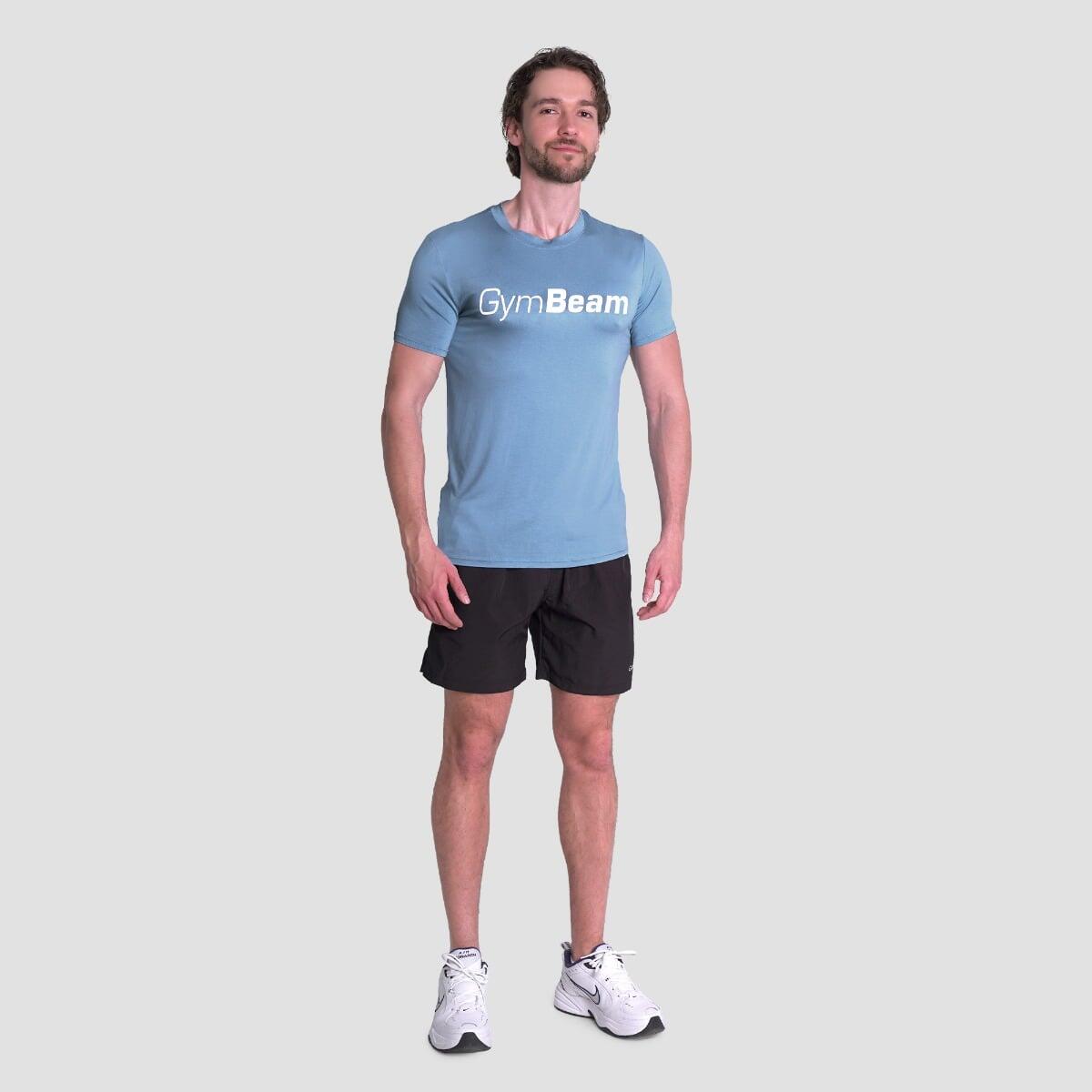 T-shirt uomo palestra traspirante blu Essence 4/6