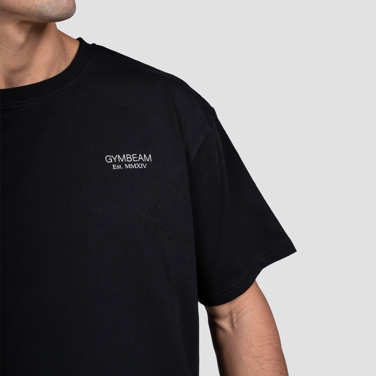 T-shirt uomo palestra oversize nera Lifting Heavy 3/7