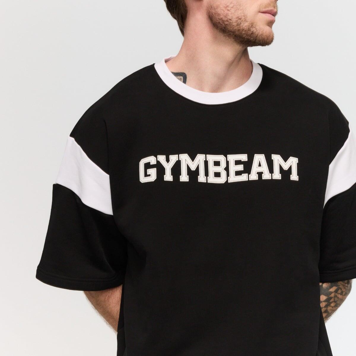 T-shirt uomo oversize nera Varsity 5/7