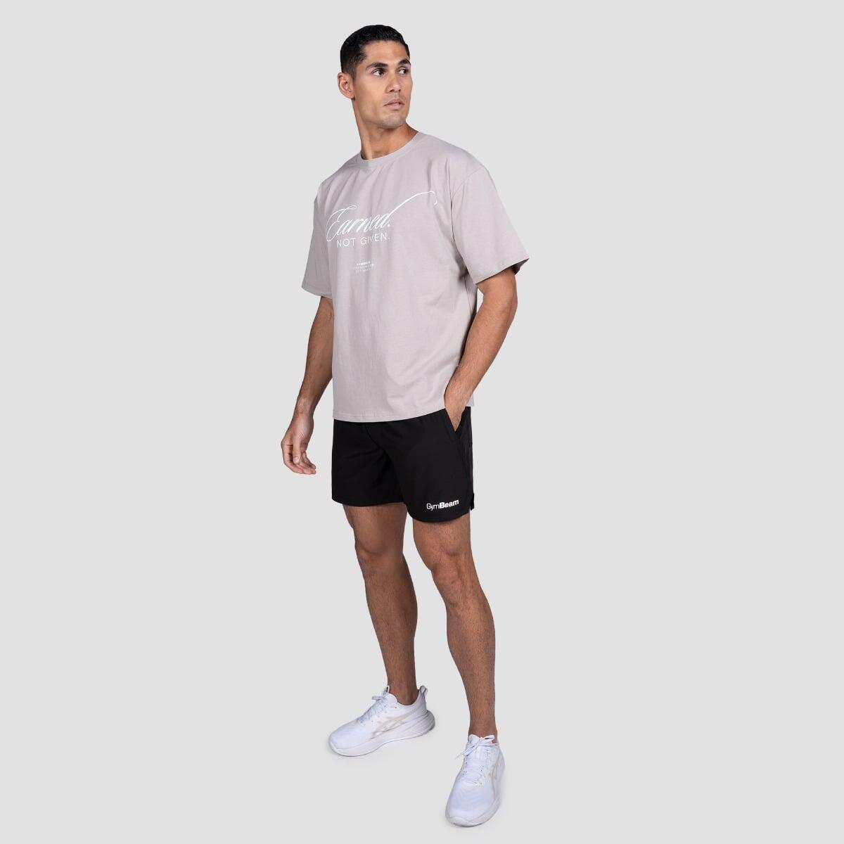 T-shirt uomo palestra oversize grigia Earned 4/7