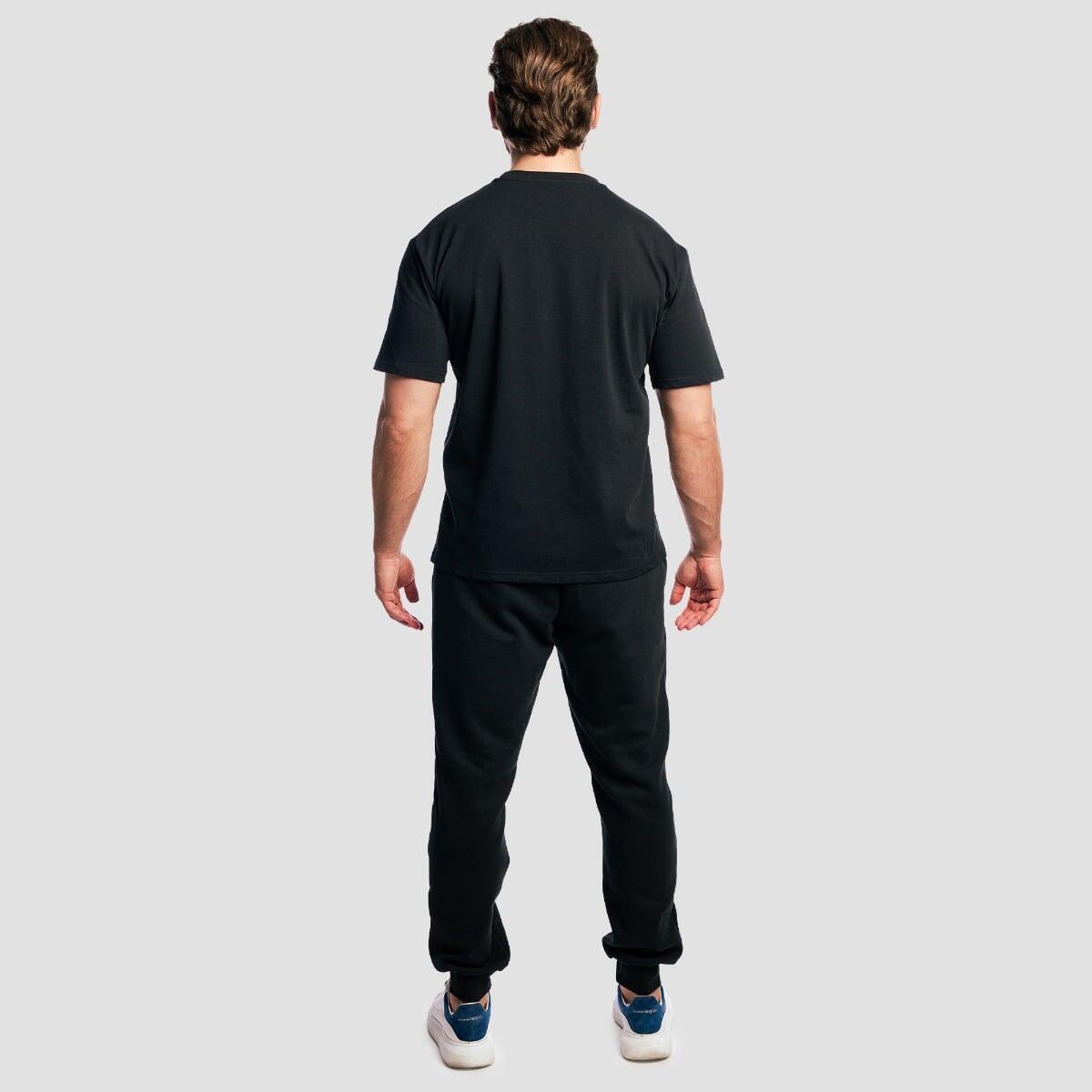 T-shirt uomo palestra oversize nera 5/7
