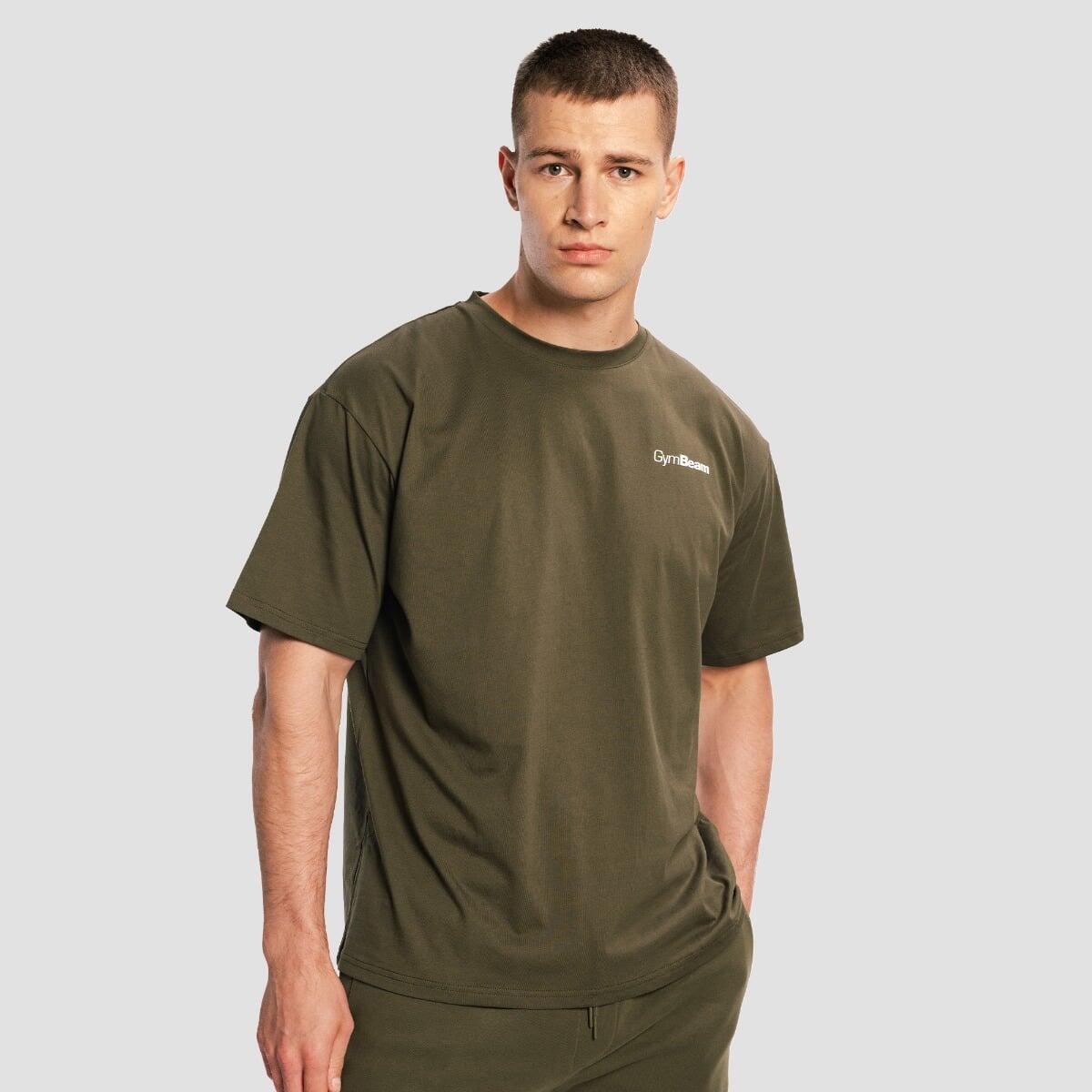 T-shirt uomo fitness oversize marrone Limitless 3/7