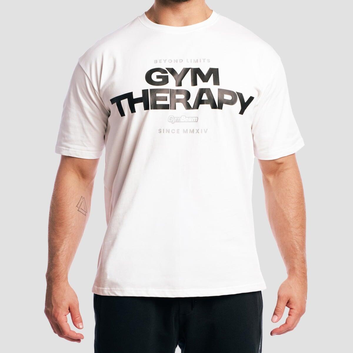 T-shirt uomo palestra oversize bianca 2/7