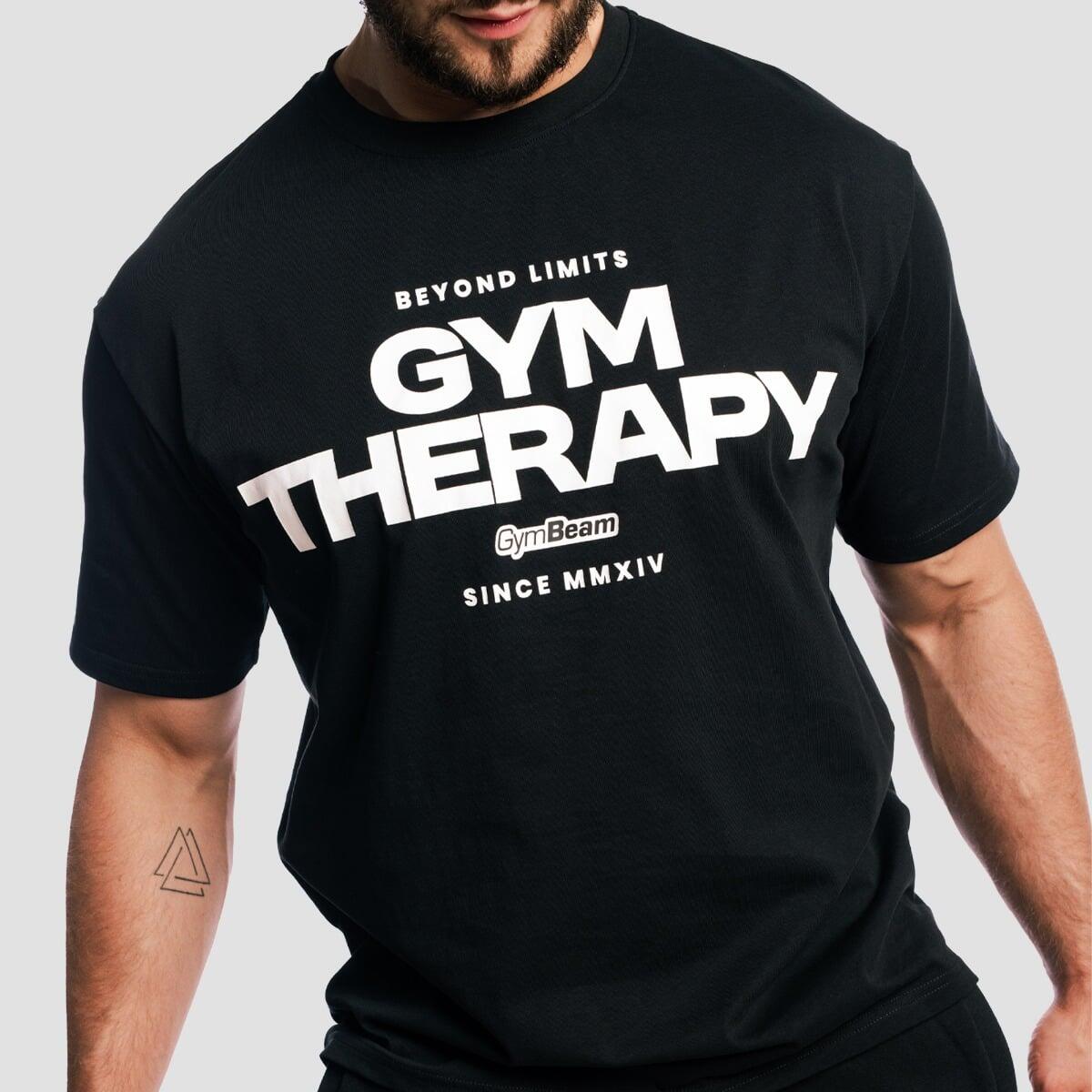 T-shirt uomo palestra oversize nera 4/7
