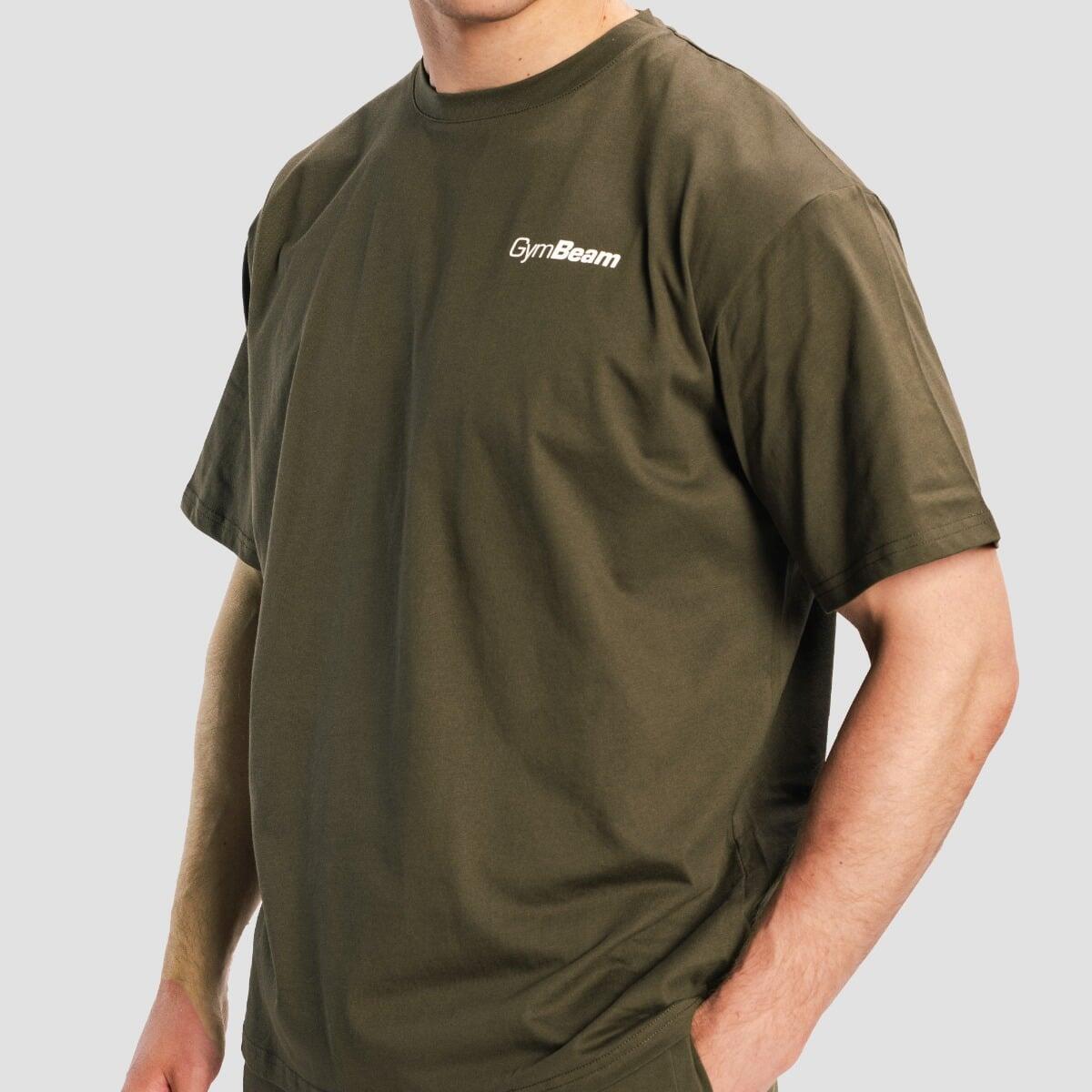 T-shirt uomo fitness oversize marrone Limitless 2/7