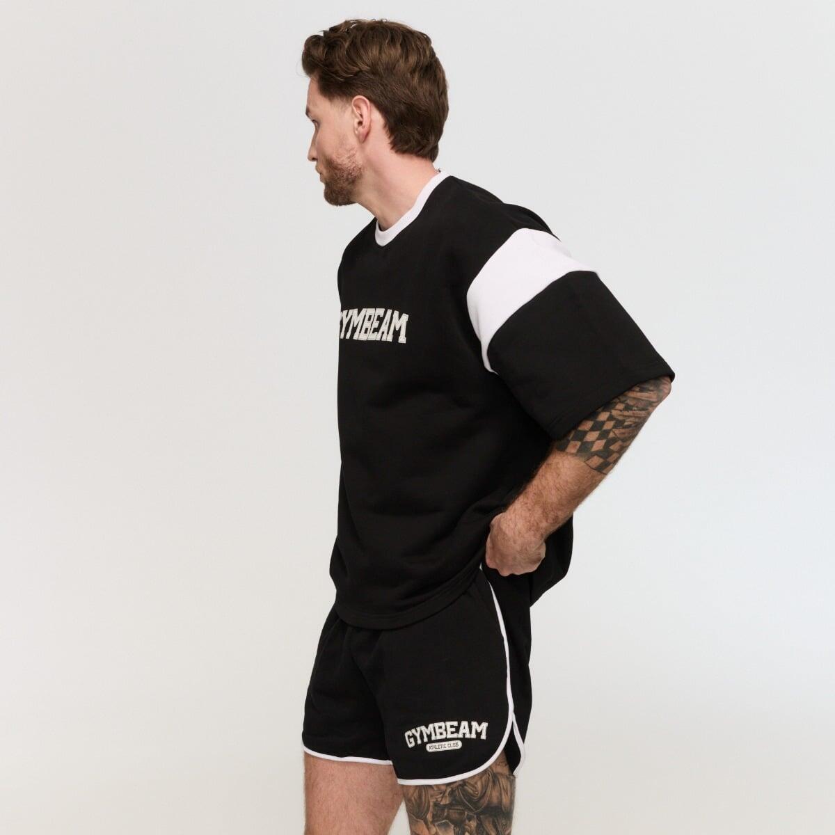 T-shirt uomo oversize nera Varsity 6/7