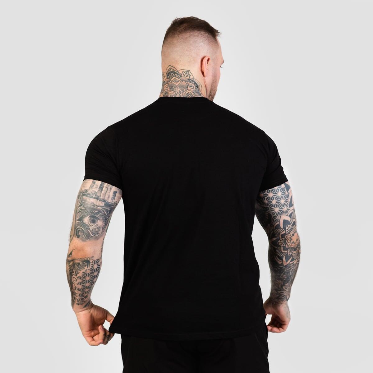 Tričko pánské fitness regular fit černé Grow 3/6