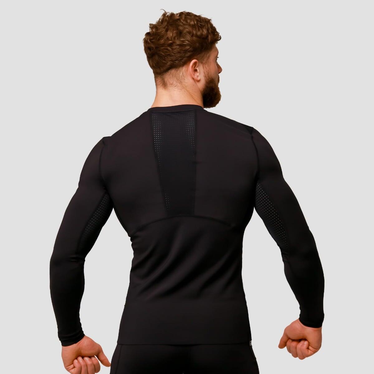 T-shirt uomo palestra slim nera 3/7