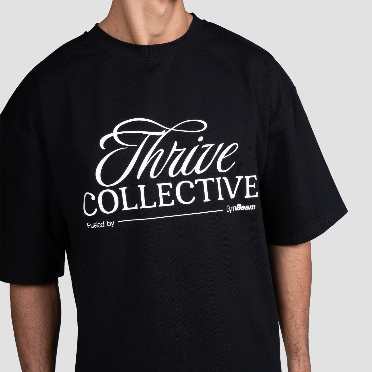 Koszulka męska fitness oversize czarna Thrive 2/7