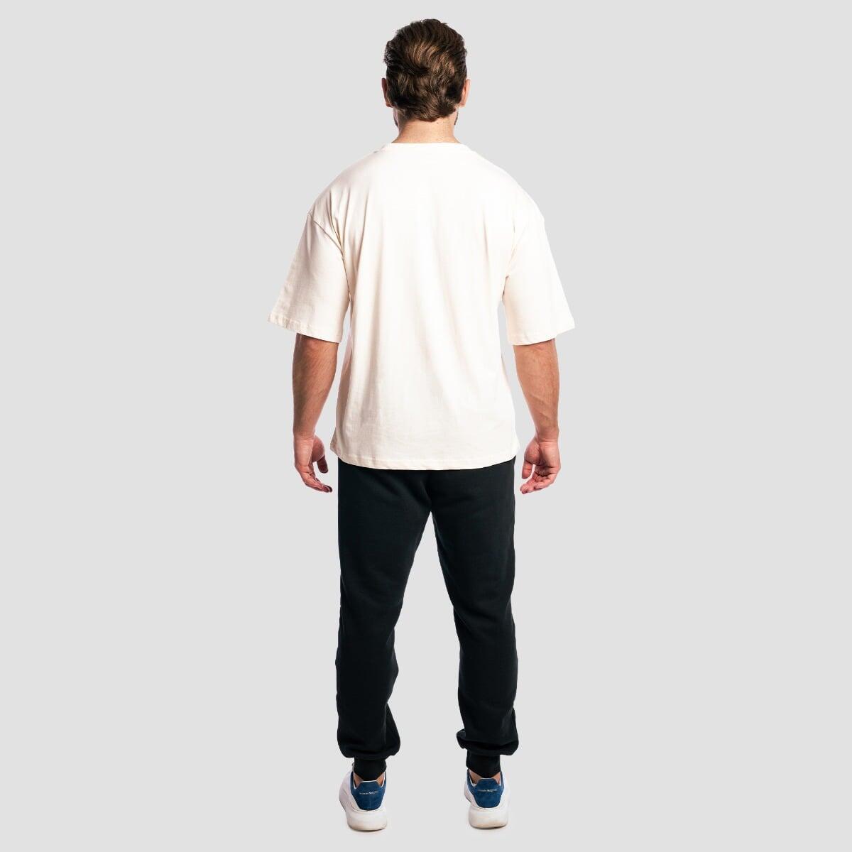 T-shirt uomo palestra oversize crema 5/7