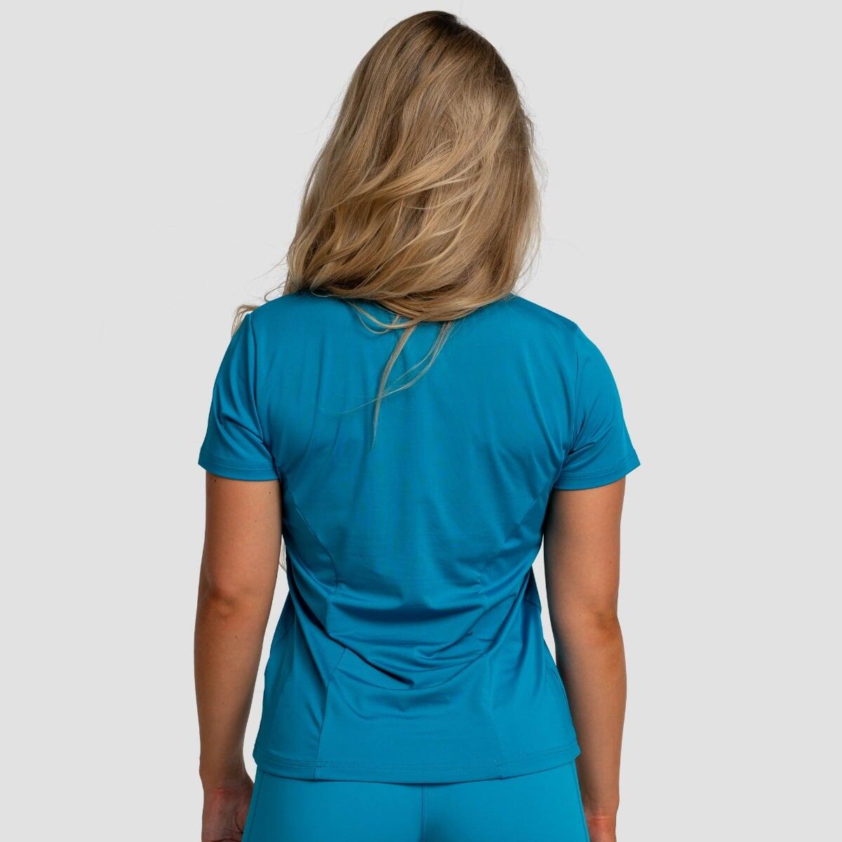 T-shirt donna palestra traspirante blu Limitless 3/7