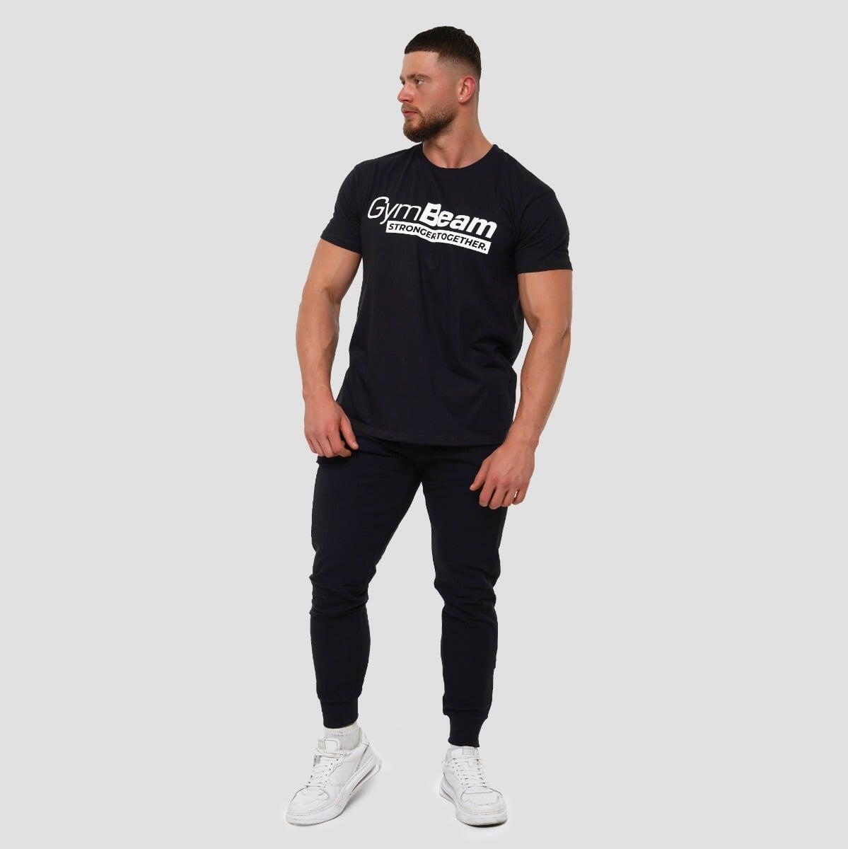 Tričko pánské fitness regular fit černé Stronger Together 5/7