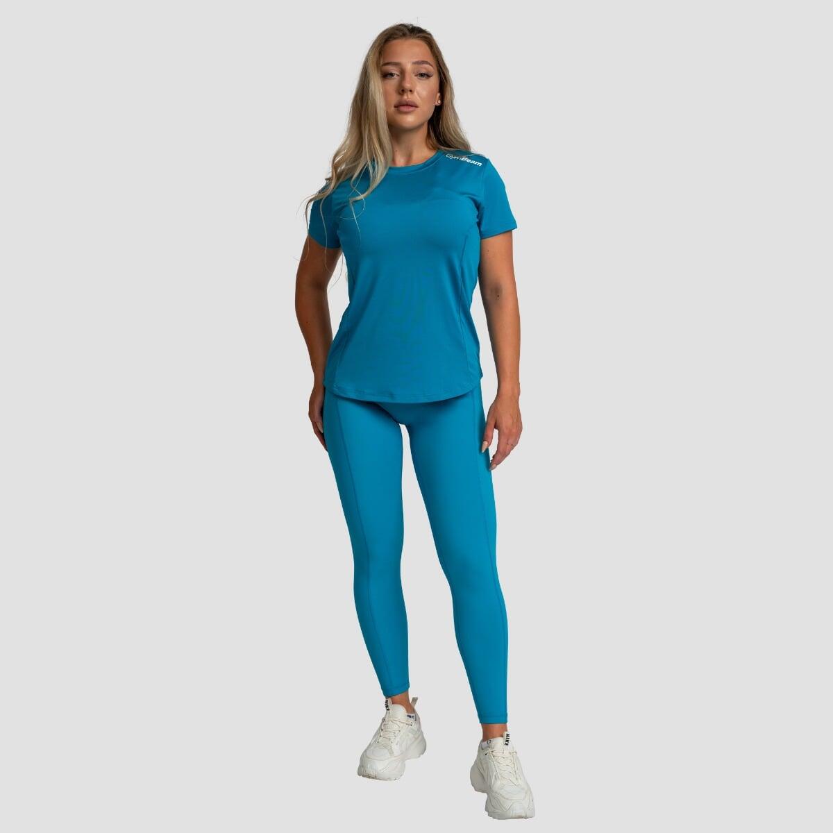T-shirt donna palestra traspirante blu Limitless 5/7