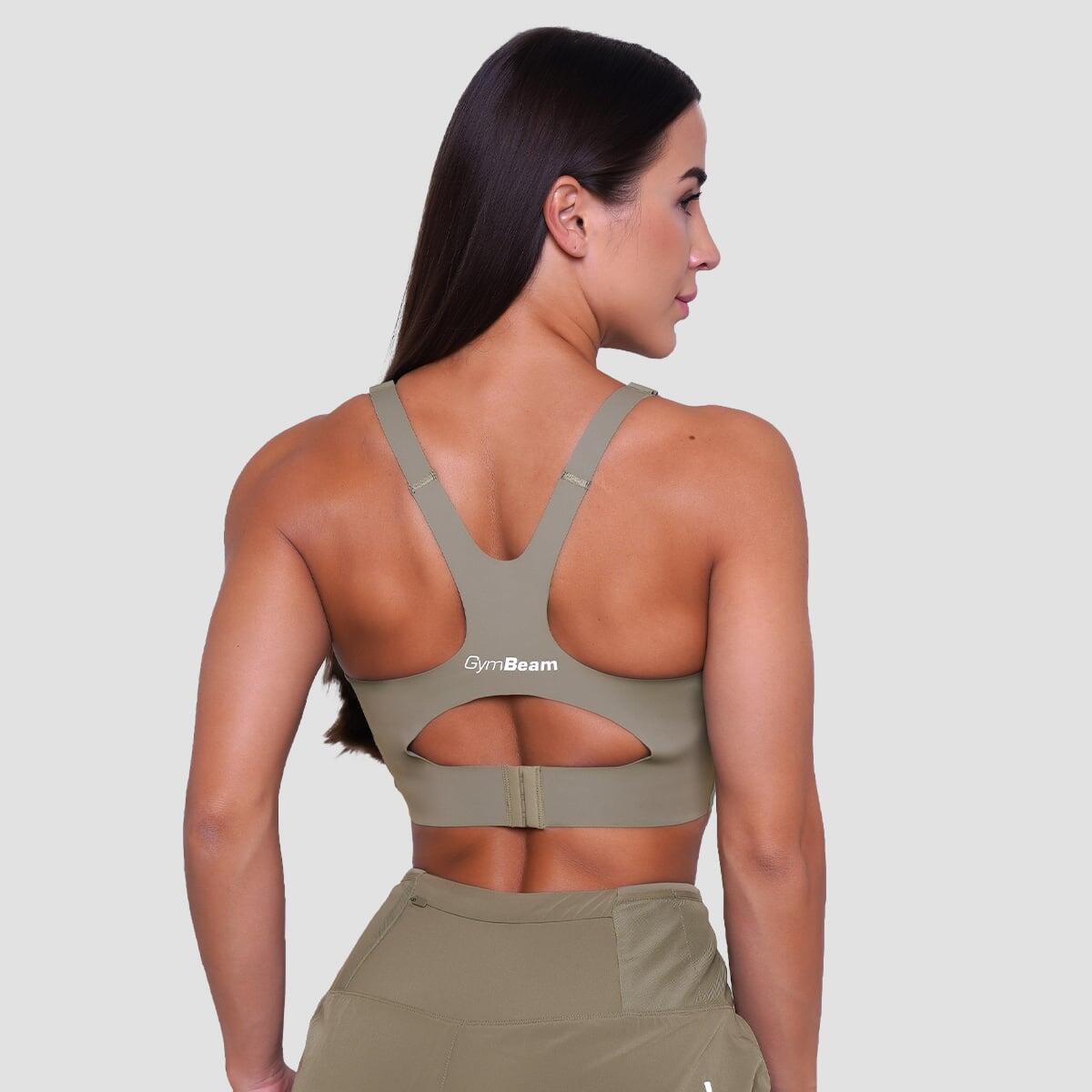 Reggiseno sportivo donna running traspirante verde Pulse Running 3/7
