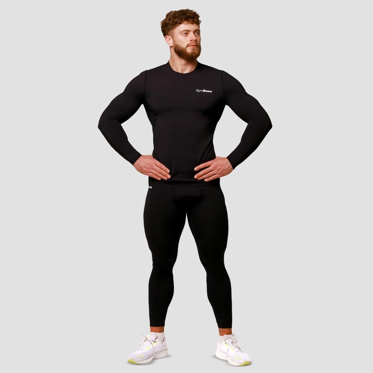 T-shirt uomo palestra slim nera 5/7