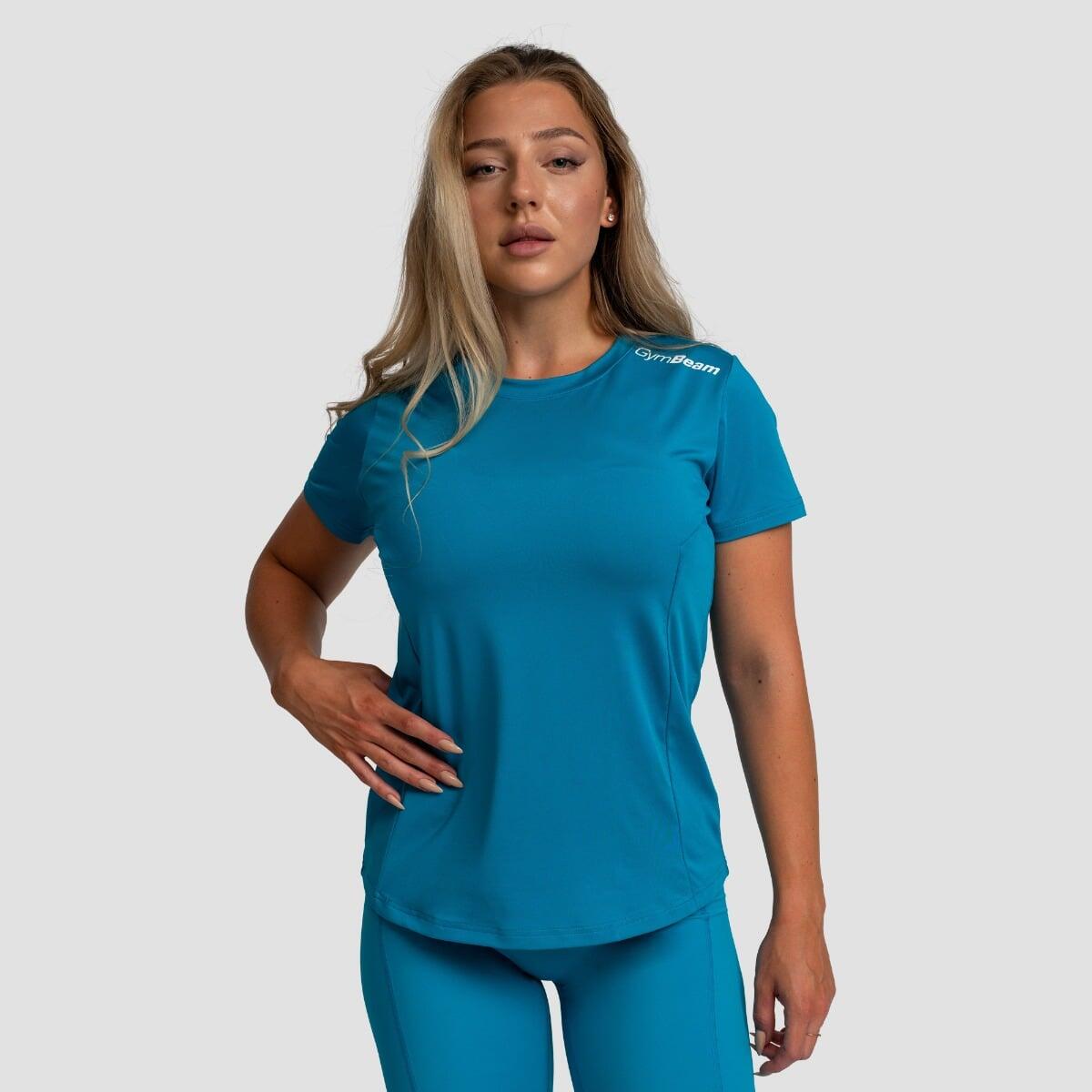 T-shirt donna palestra traspirante blu Limitless 4/7
