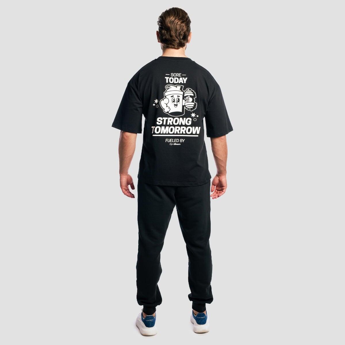 T-shirt uomo palestra oversize nera 4/7