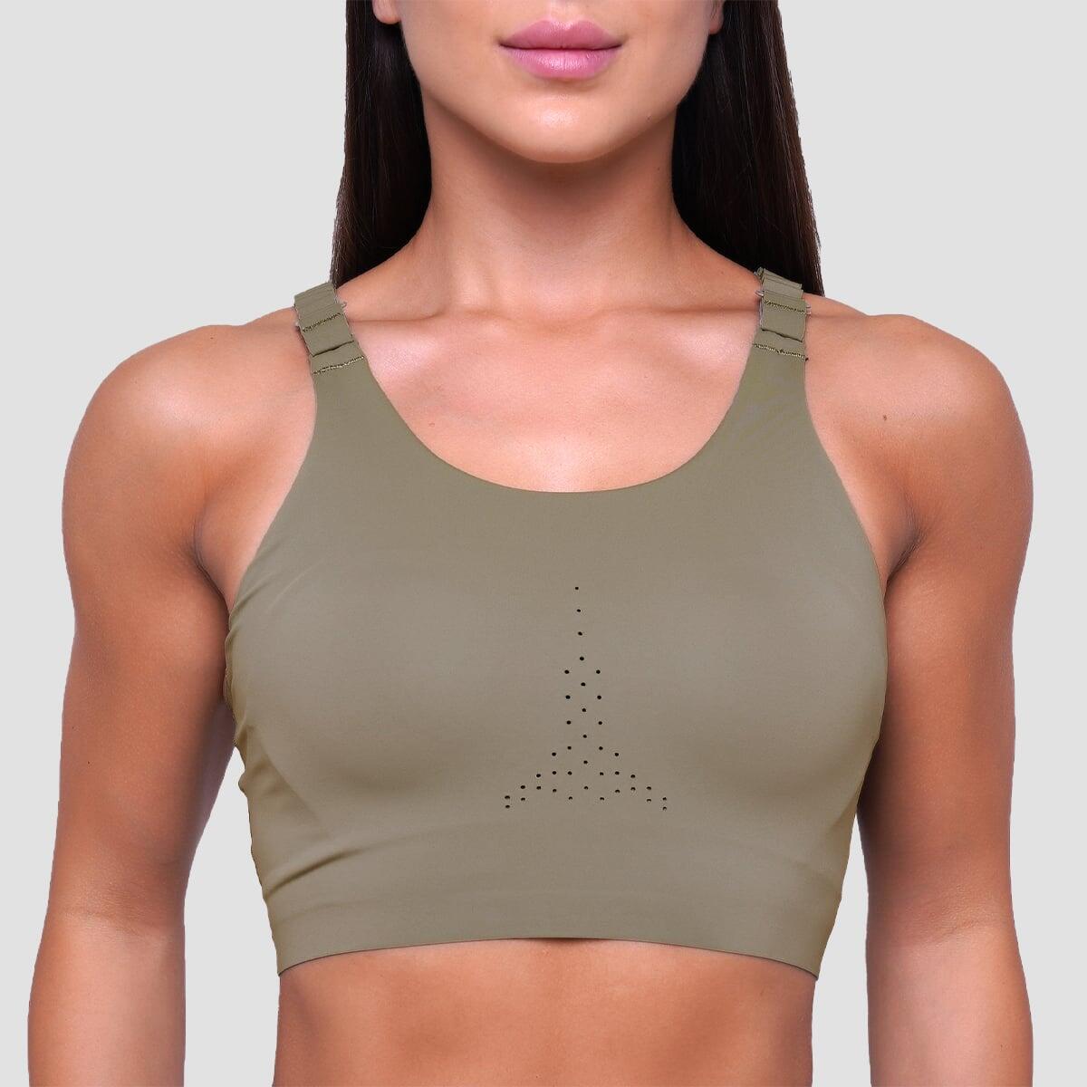 Reggiseno sportivo donna running traspirante verde Pulse Running 2/7