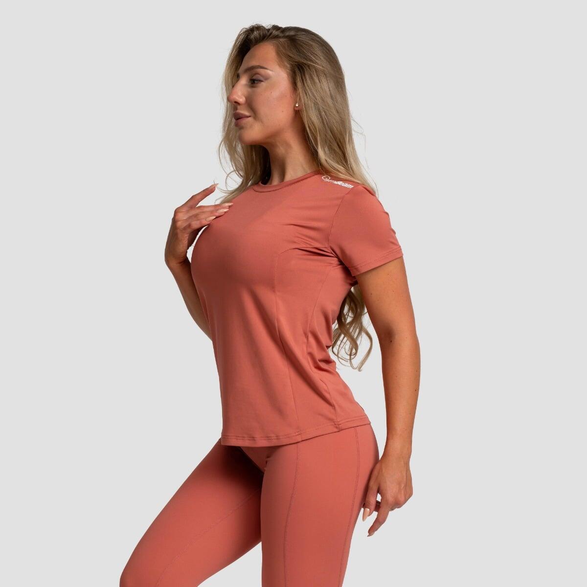 T-shirt donna palestra traspirante rossa Limitless 4/7