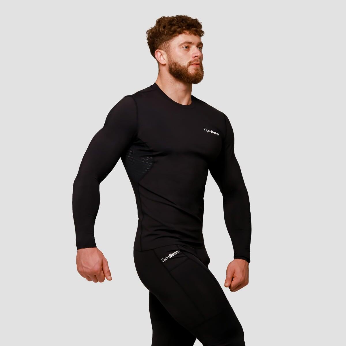 T-shirt uomo palestra slim nera 4/7