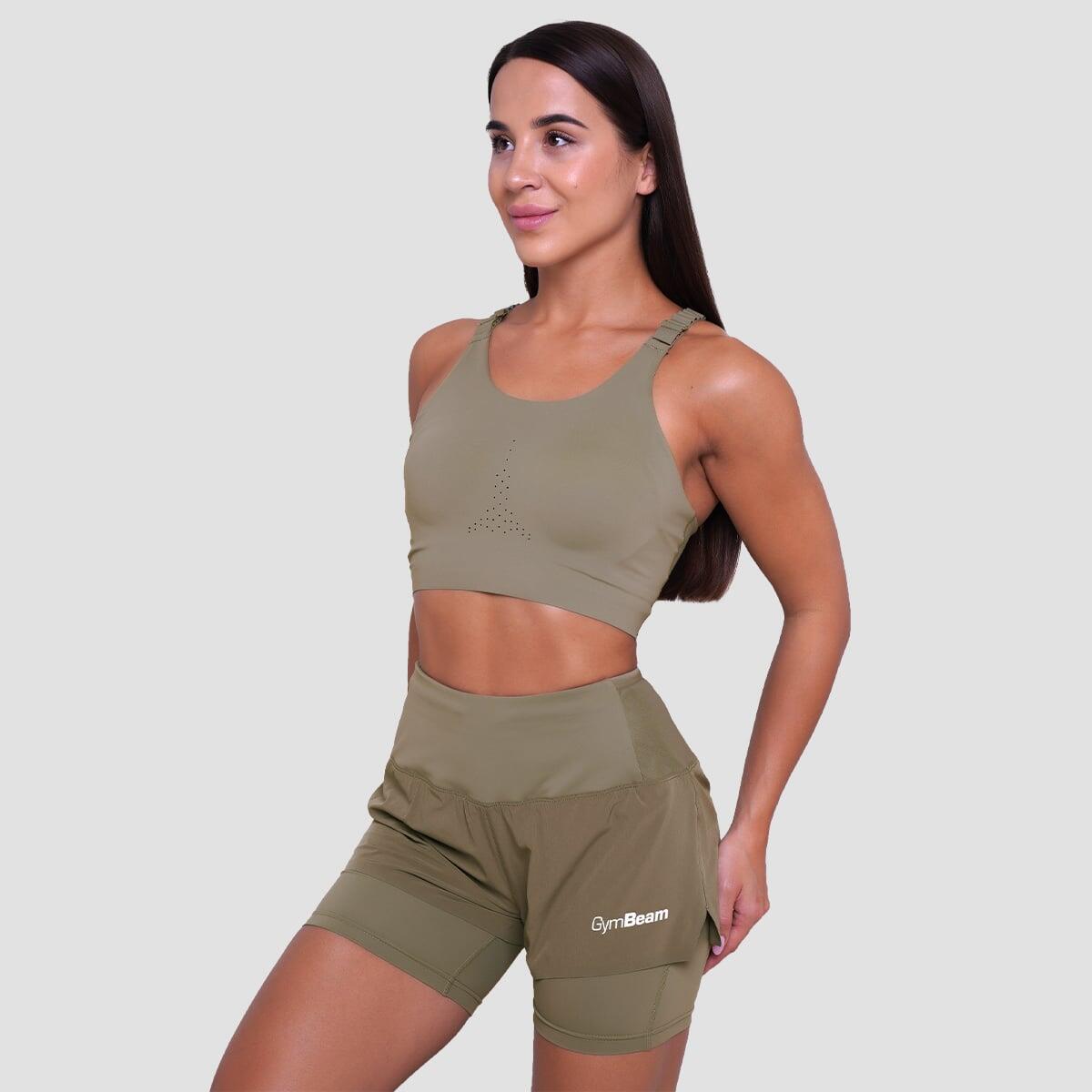 Reggiseno sportivo donna running traspirante verde Pulse Running 5/7