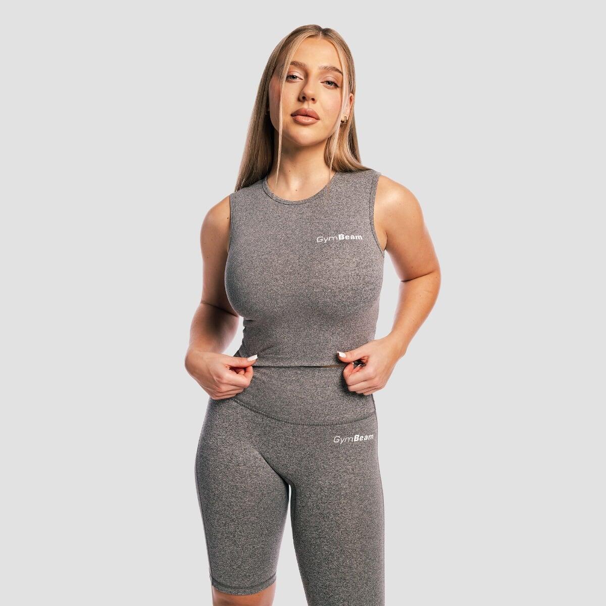 Canotta donna palestra senza maniche grigia Core 4/7