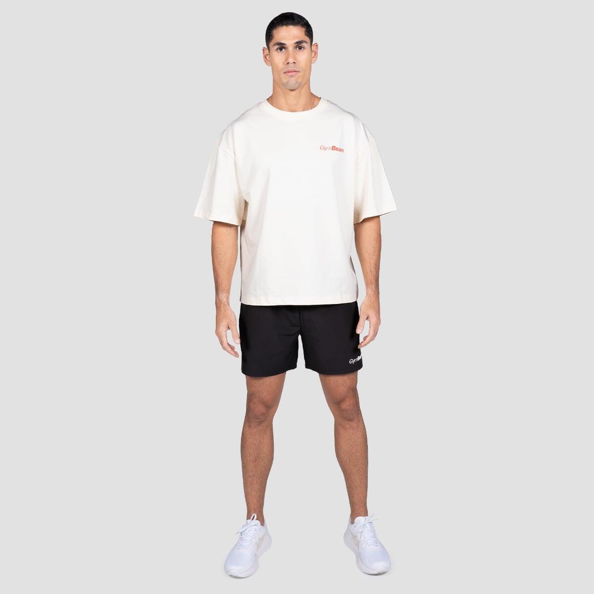 T-shirt uomo palestra oversize crema GymRat 4/7